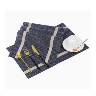 Sötétkék téglalap alakú asztali szőnyeg