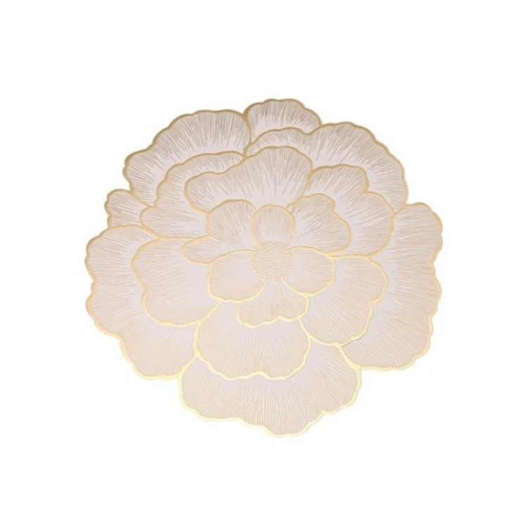 Kerek arany virág alakú asztali szőnyeg