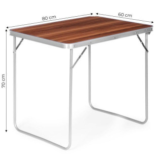 Barna összecsukható turistaasztal