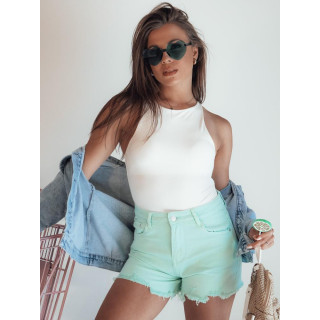 Menta kopott női rövidnadrág