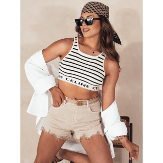 Női bézs kopott rövidnadrág