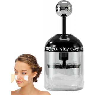 Fekete elegáns konténer habzó kozmetikumokhoz