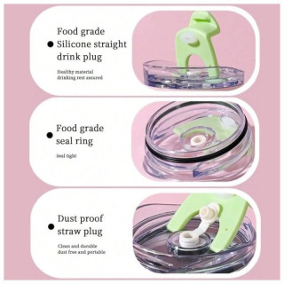 Nagy türkiz termosz bögre fogantyúval és szívószállal 1,2 l