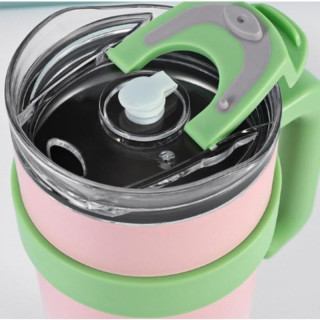 Nagy türkiz termosz bögre fogantyúval és szívószállal 1,2 l