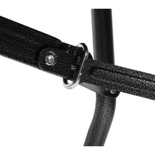 Kerti összecsukható asztal 180 cm fekete színben