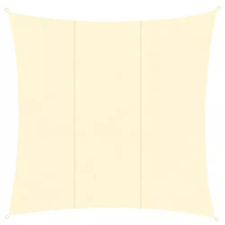 Négyzet alakú bézs vízálló árnyékoló vitorla - 3,6 m