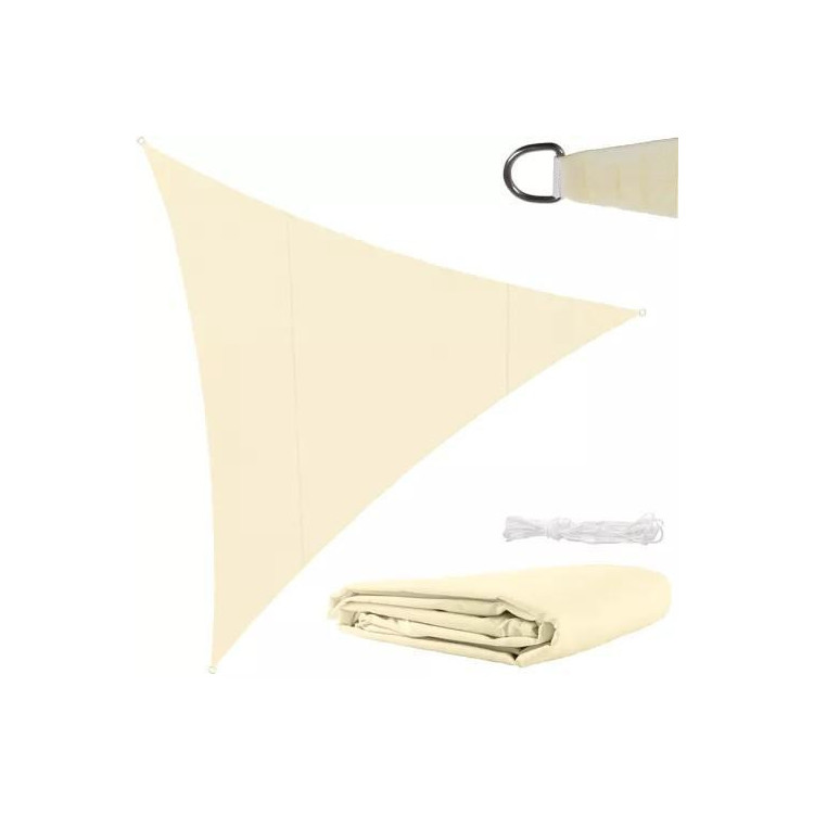 Vízálló bézs árnyalatú vitorla - 4x4x4 m