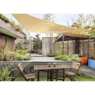 Vízálló bézs árnyalatú vitorla - 3x3x3 m