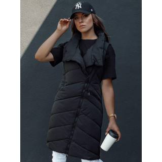 Fekete hosszú női mellény