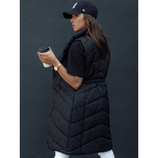 Fekete hosszú női mellény