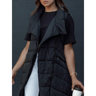 Fekete hosszú női mellény