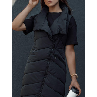 Fekete hosszú női mellény