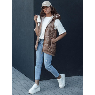 Aszimmetrikus női mellény arany színben