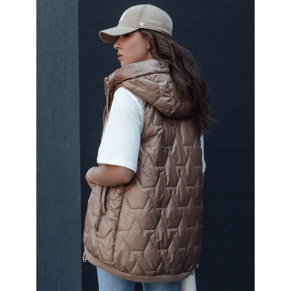 Aszimmetrikus női mellény arany színben