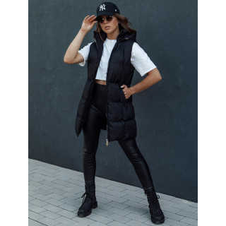 Steppelt fekete női mellény