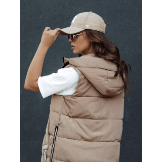 Bézs színű hosszú mellény őszre