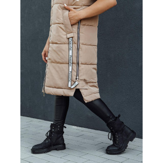 Bézs színű hosszú mellény őszre