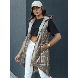 Bézs aszimmetrikus női mellény