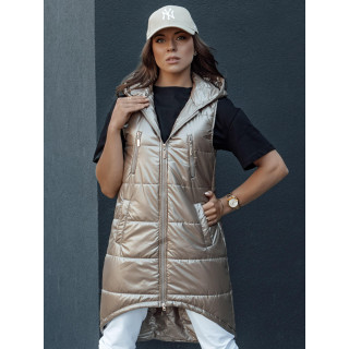 Bézs aszimmetrikus női mellény