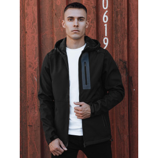 Fekete férfi softshell kabát