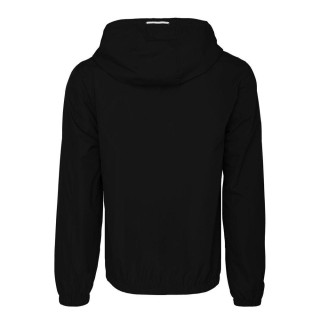 Férfi fekete átmeneti kabát kapucnival