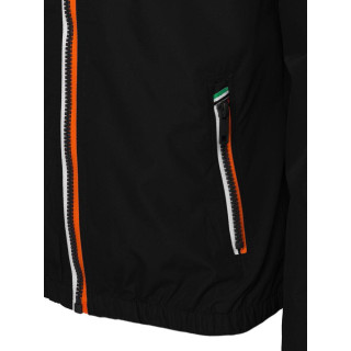 Férfi fekete átmeneti kabát kapucnival