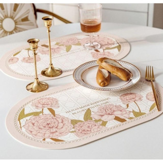 Mosható, virágos asztali szőnyeg