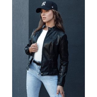 Fekete női bőrkabát