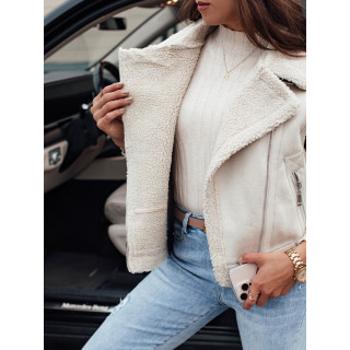 Női fehér velúr mellény bundával