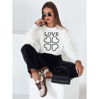 Fehér női pulóver MY2337 nyomattal