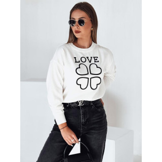 Fehér női pulóver MY2337 nyomattal