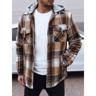 Bézs színű férfi kockás kabát TX4960