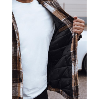 Bézs színű férfi kockás kabát TX4960