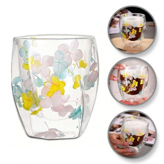 Termosz bögre színes hortenziákkal - 350 ml