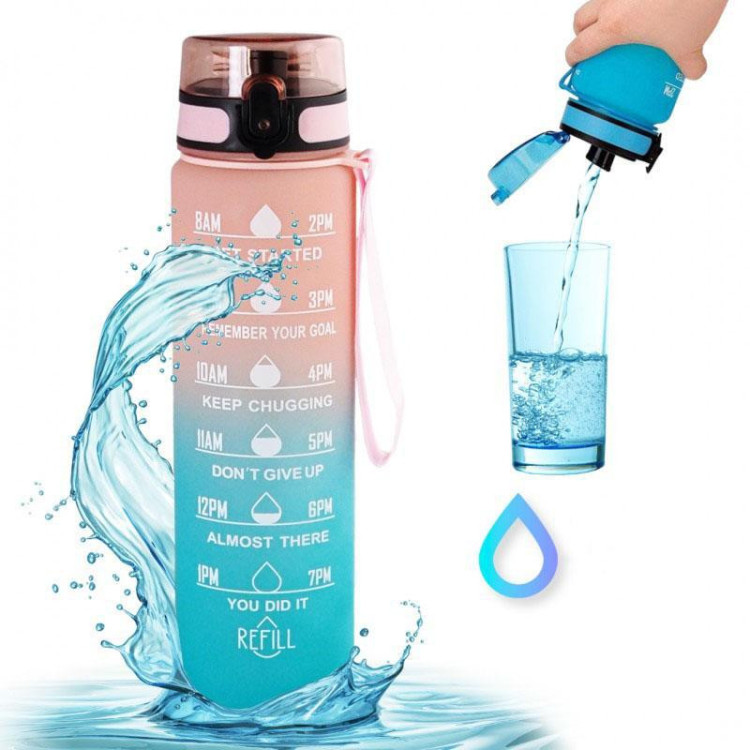 Ombre kulacs motivációs skálával