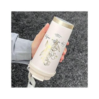 Termosz bögre kifolyóval - 550 ml krémszínű