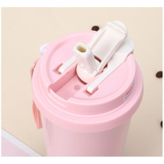 Termosz bögre kifolyóval - 550 ml krémszínű