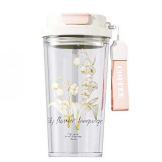 Pohár szívószállal és szájrésszel - 550 ml