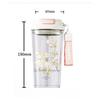 Pohár szívószállal és szájrésszel - 550 ml