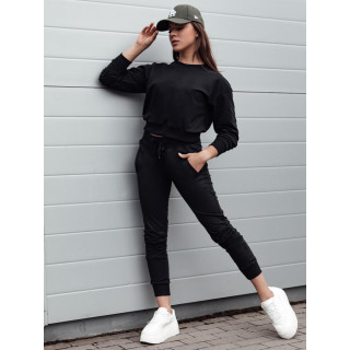 Fekete női melegítőnadrág UY2303 nyakkendővel