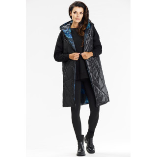 Sötétkék kifordítható női mellény