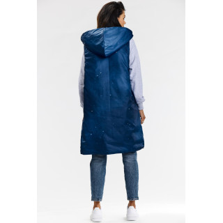 Sötétkék kifordítható női mellény