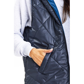 Sötétkék kifordítható női mellény