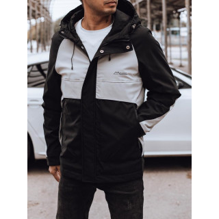 Férfi átmeneti kabát fekete és szürke színben TX4916