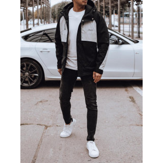 Férfi átmeneti kabát fekete és szürke színben TX4916