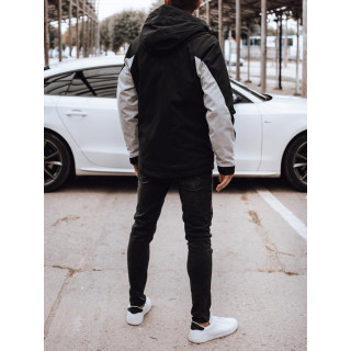 Férfi átmeneti kabát fekete és szürke színben TX4916