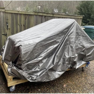 Tömör ezüst ponyva 3x4 m