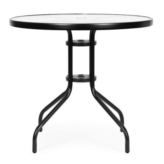 Kerek kerti asztal 80 cm napernyőlyukkal