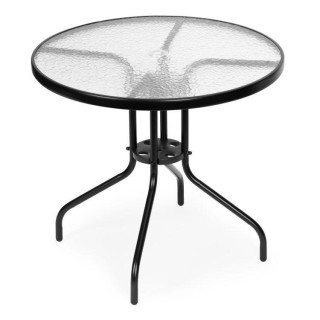 Kerek kerti asztal 80 cm napernyőlyukkal