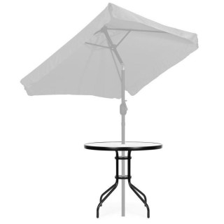 Kerek kerti asztal 80 cm napernyőlyukkal